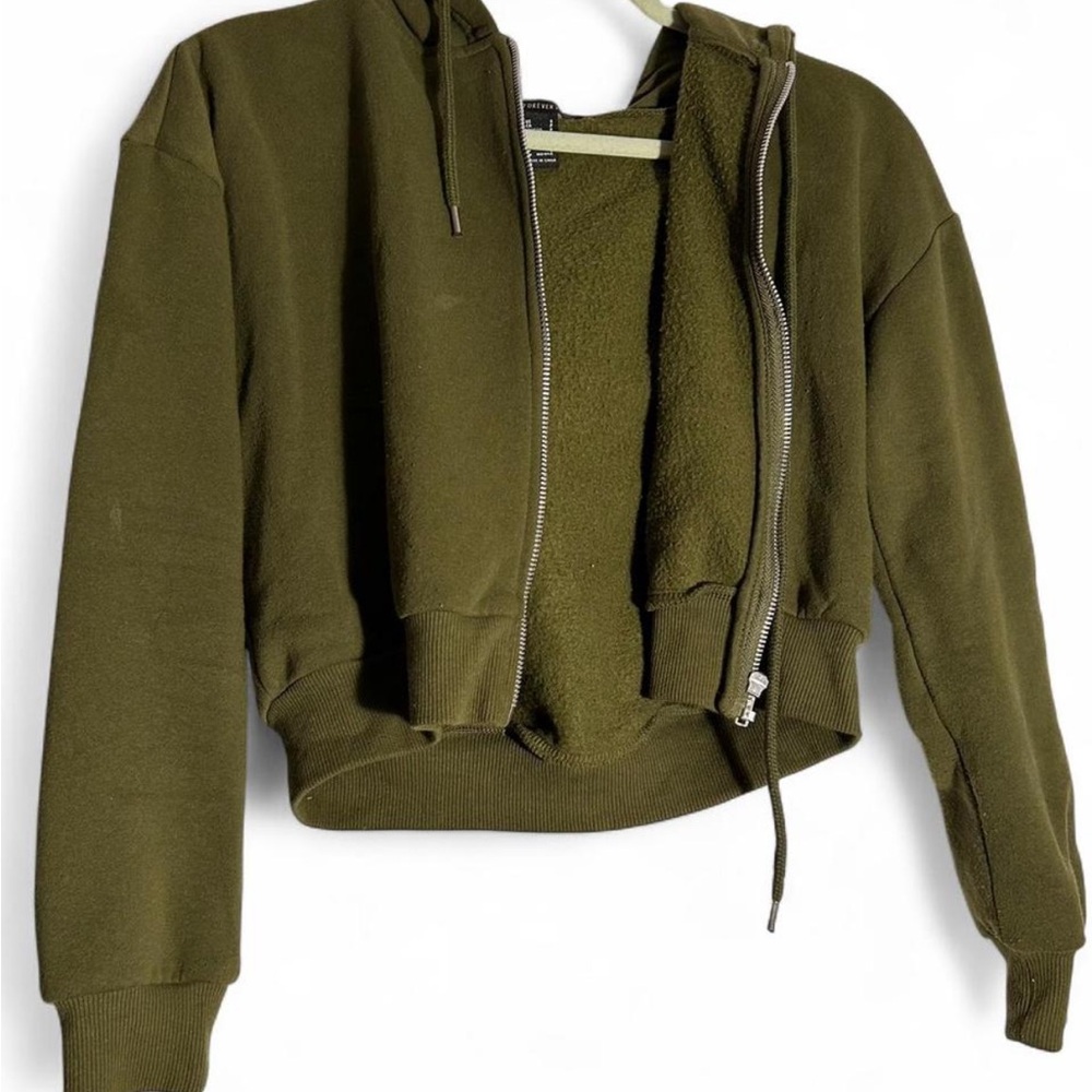 Fashion Nova Green Varsity Jacket with Cropped Silhouette